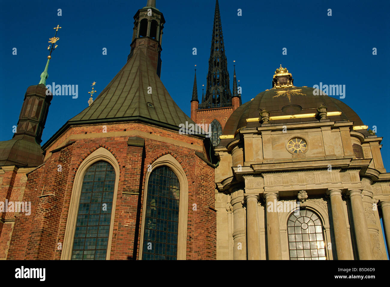 Riddarholmen Kirche aus dem 13. Jahrhundert, die Grabstätte für schwedischen Monarchen, Stockholm, Schweden, Skandinavien, Europa Stockfoto