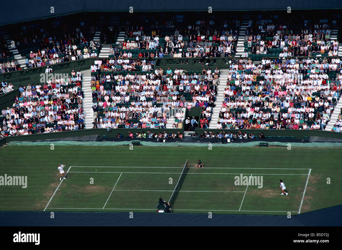 Luftaufnahme des Centre Court, Wimbledon, England, Europa Stockfoto