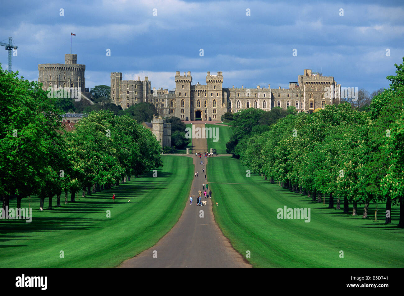 Langen Spaziergang von Schloss Windsor, Berkshire, England, Europa Stockfoto