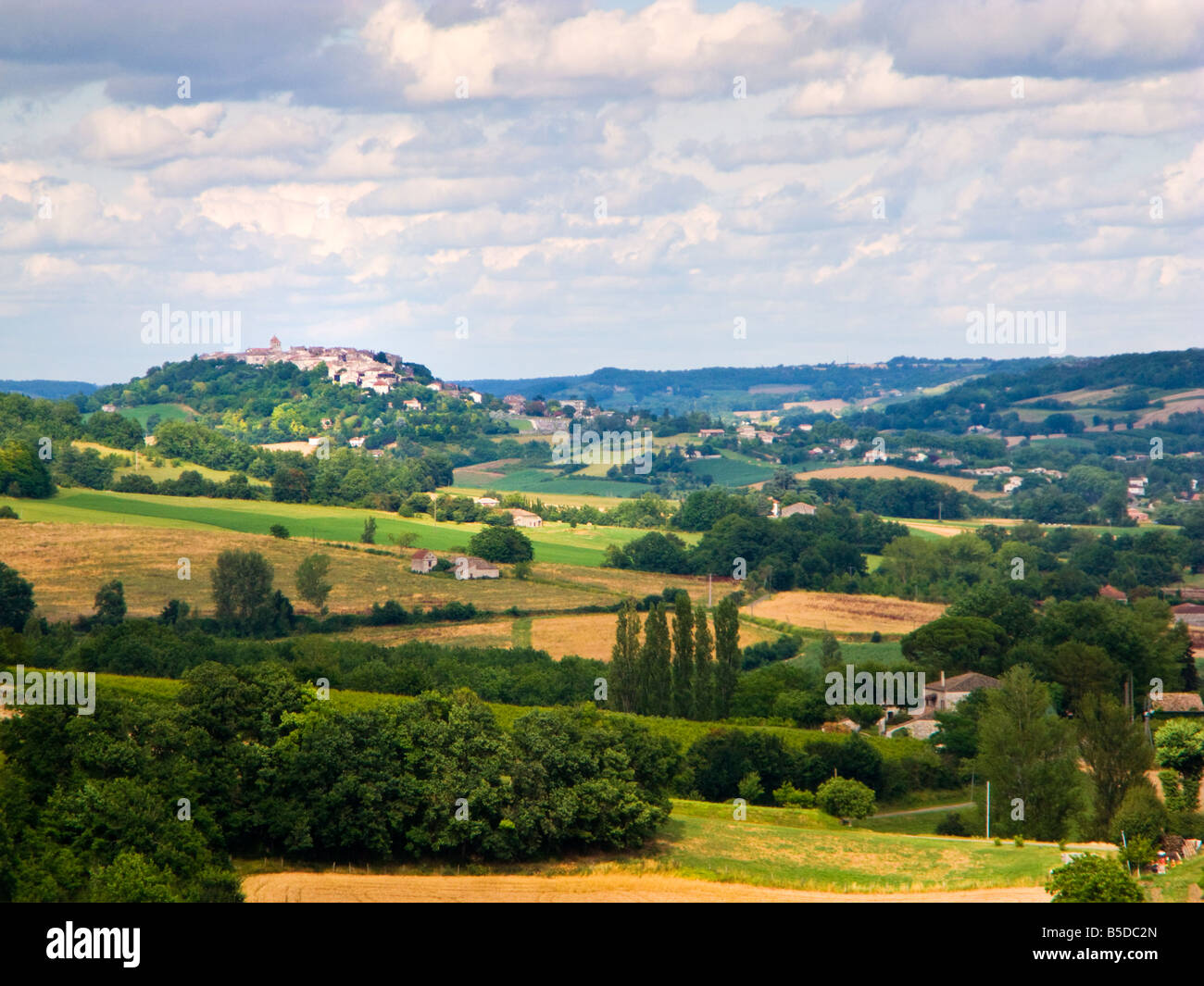 Die Bastide Stadt Lauzerte in Tarn et Garonne Landschaft Frankreich Europa Stockfoto