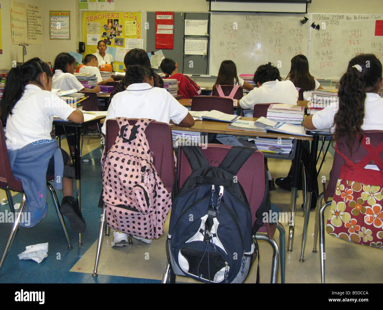 Gymnasium Klassenschüler Stockfoto