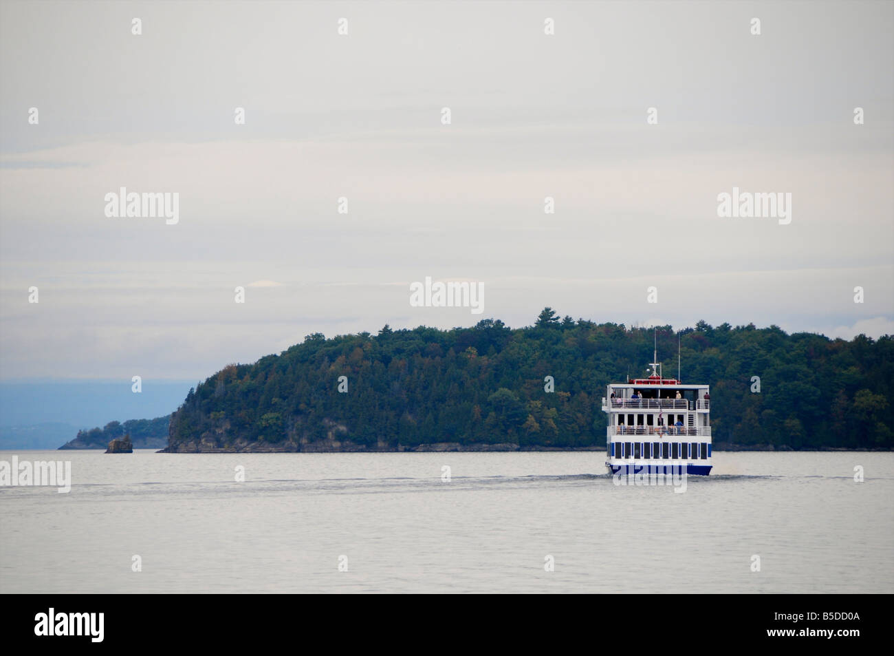 Fähre auf See Champlain, Burlington, Vermont, USA Stockfoto