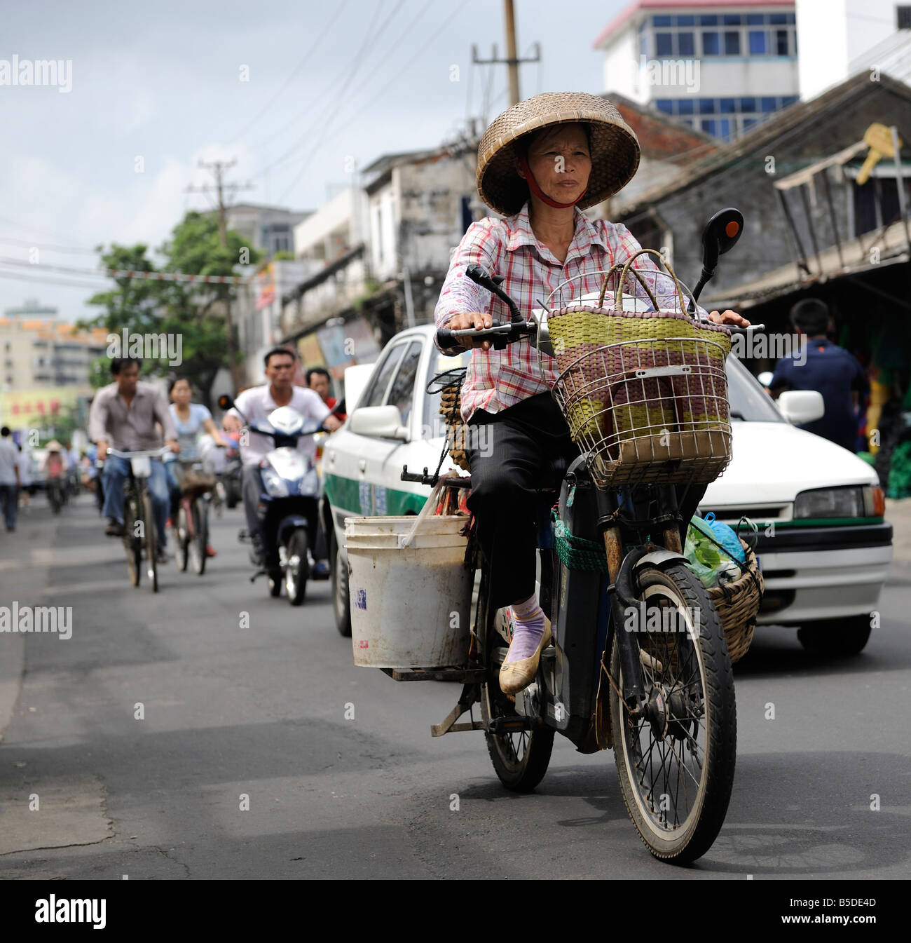 Straßenszene in Haikou, Hainan, China. 30-Okt-2008 Stockfoto