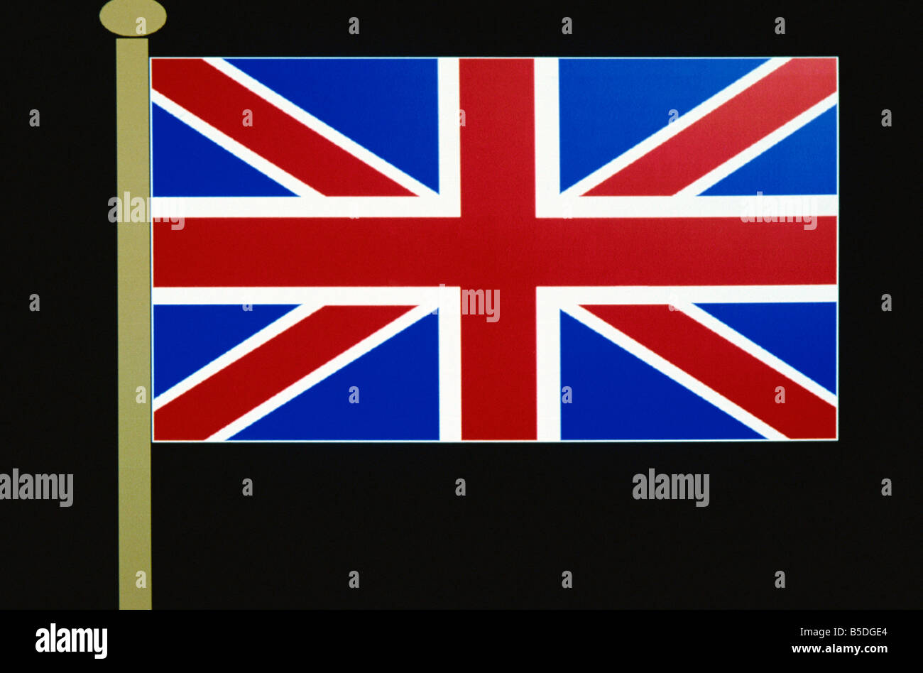 Anschluß-Markierungsfahne England Europa Stockfoto