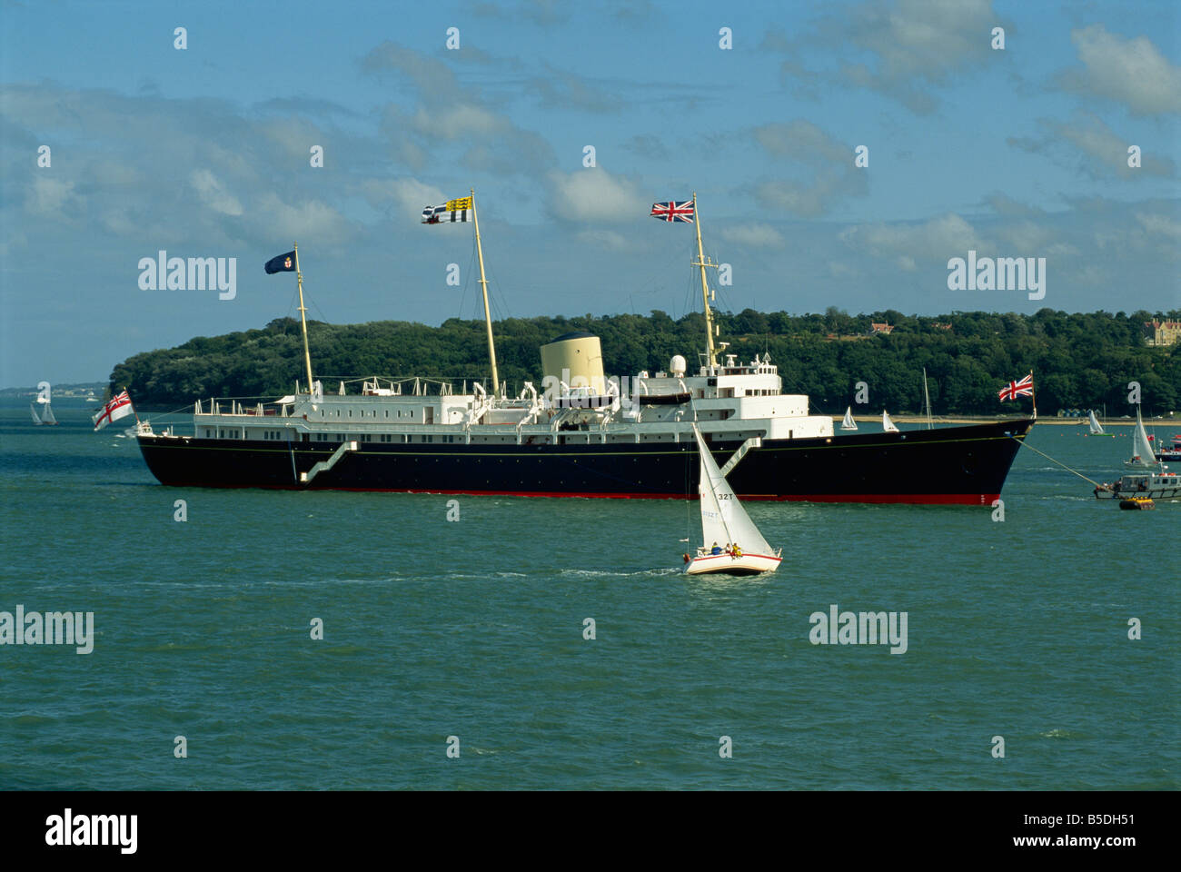 Royal Yacht Britannia Cowes Woche Isle Of Wight England England Europa Stockfoto