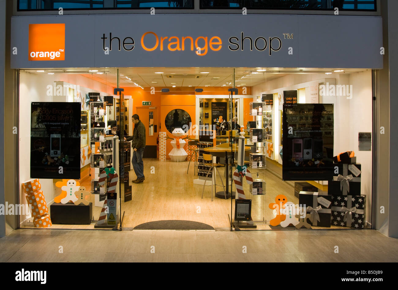 (Archiv-Bild) Alte Orange Handy Shop - Milton Keynes - Buckinghamshire Stockfoto