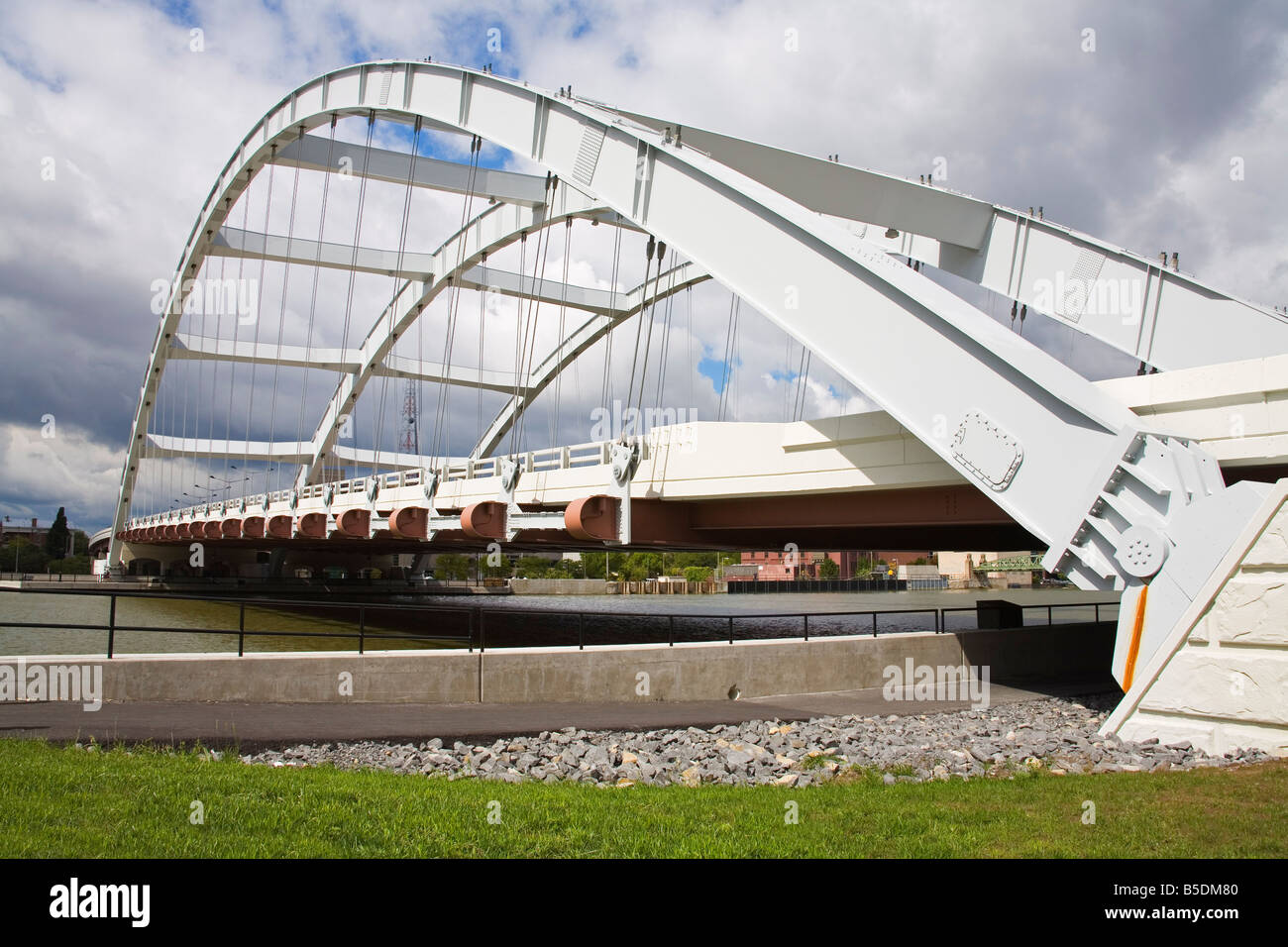 Frederick Douglass und Susan B. Anthony Memorial Bridge, Rochester, New York State, USA, Nordamerika Stockfoto