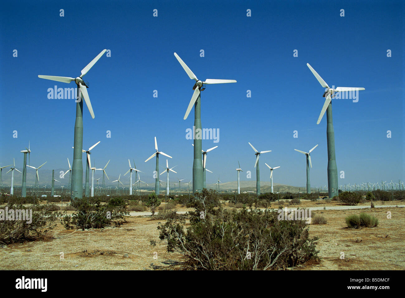 Windpark in der Nähe von Palm Springs Kalifornien Vereinigte Staaten von Amerika Nordamerika Stockfoto