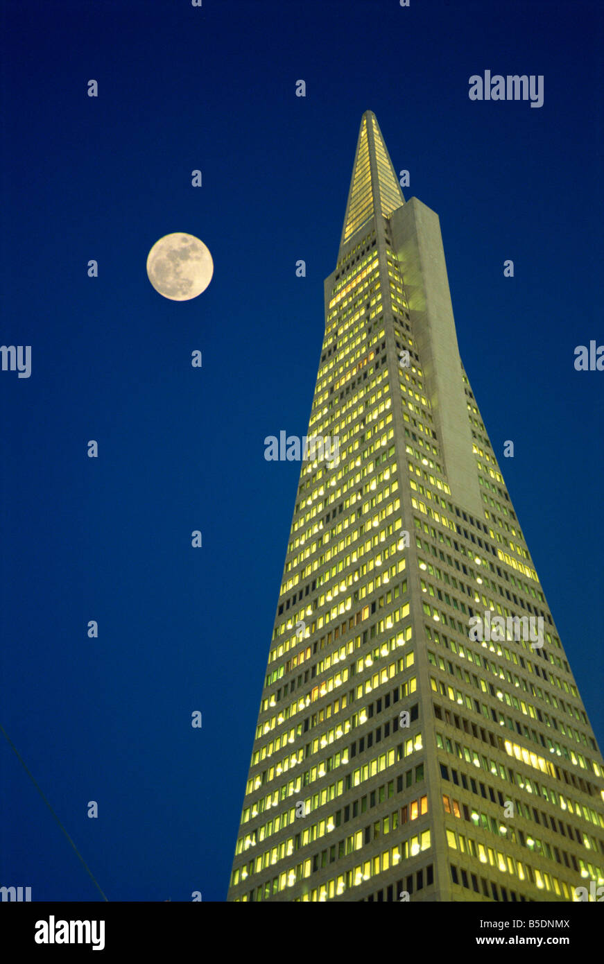 Transamerica Pyramid, entworfen von dem Architekten William Pereira, San Francisco, Kalifornien Stockfoto