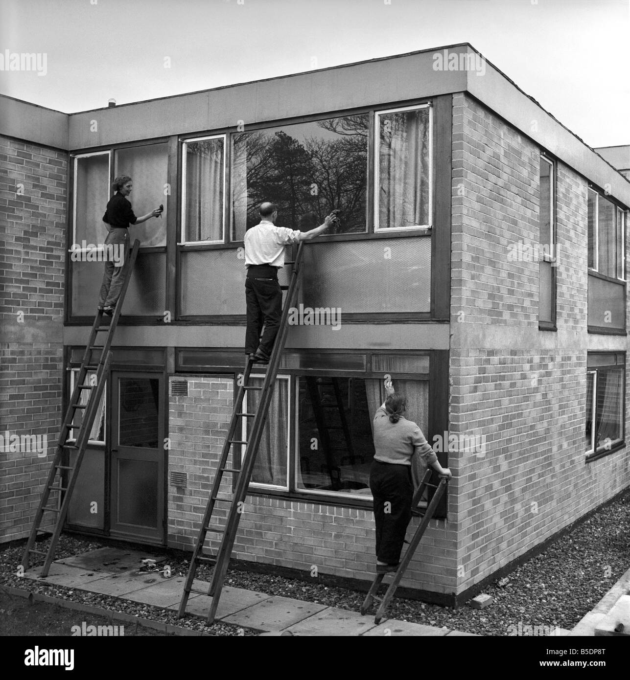 Neues Gehäuse sein Anwesen am Rande der Neustadt Cumbernauld gebaut. 1963 A798-002 Stockfoto