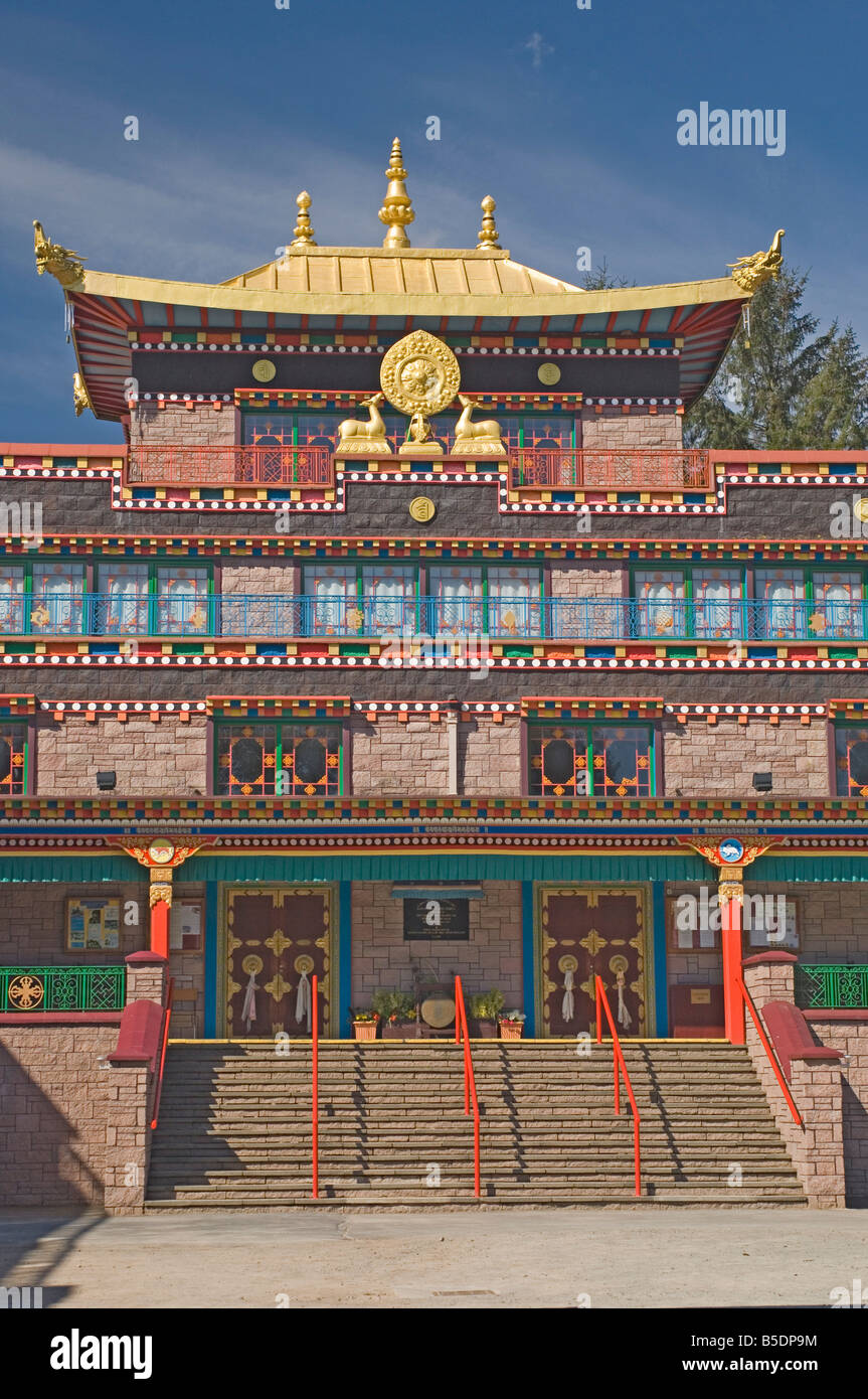 Der Tempelbau, Kagyu Samye Ling Kloster und Tibetan Centre, Eskdalemuir, Dumfries and Galloway, Schottland, Europa Stockfoto