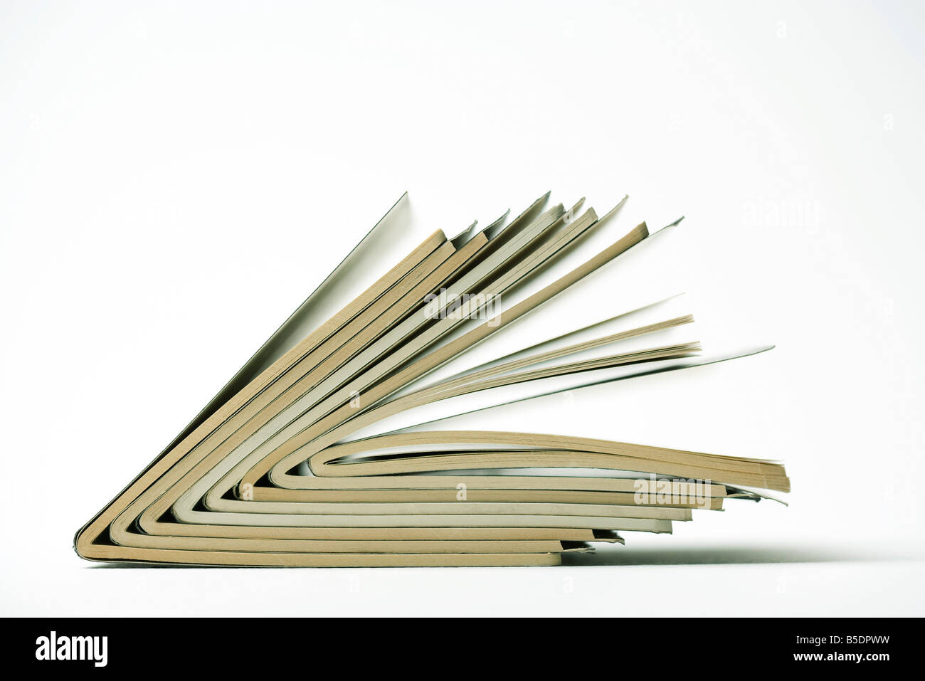 Broschüren, die ineinander gelegt Stockfoto