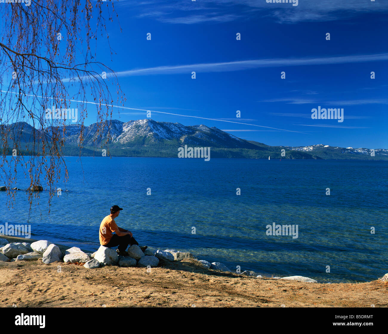 Blick auf den Südstrand, Lake Tahoe, Kalifornien, USA, Nordamerika Stockfoto