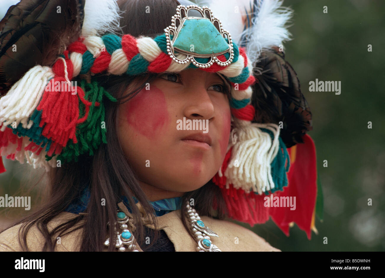 Zuni Mädchen, Gallup, New Mexico, USA, Nordamerika Stockfoto