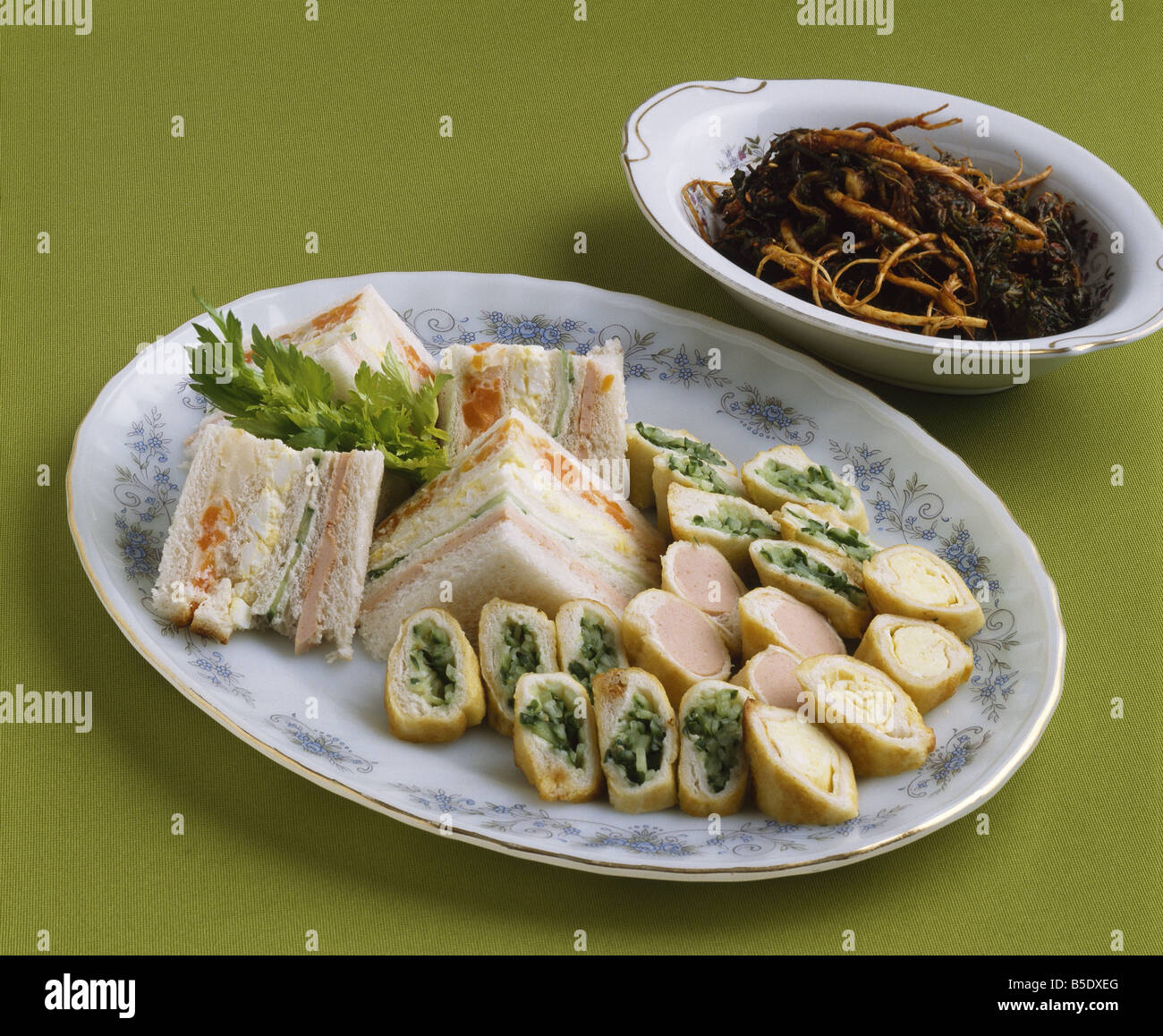 Brot und LunchBox Stockfoto