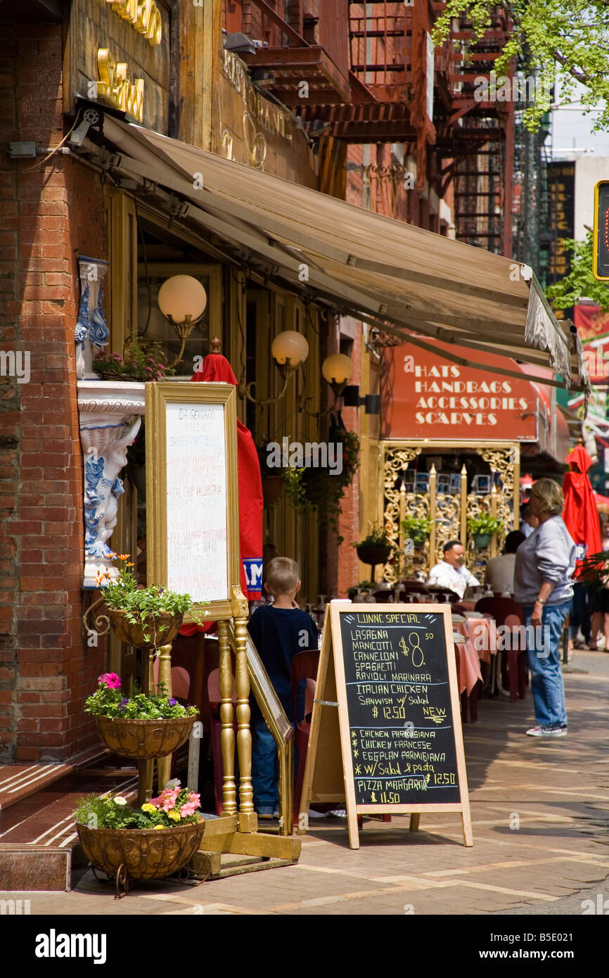 Restaurant in Little Italy in untere Manhattan, New York City, New York, USA, Nordamerika Stockfoto