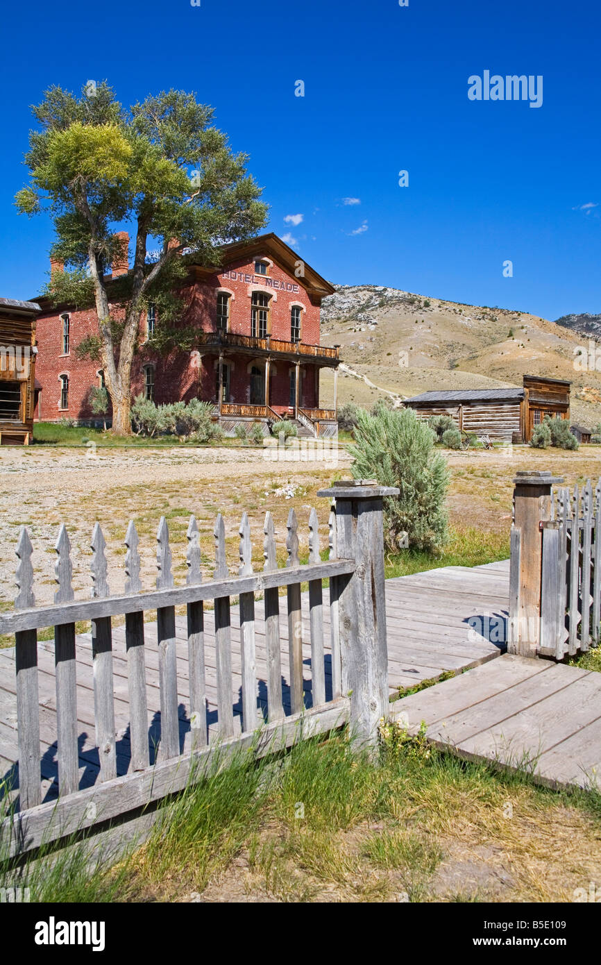 Hotel Meade, Bannack Staatspark Geisterstadt, Dillon, Montana, USA, Nordamerika Stockfoto