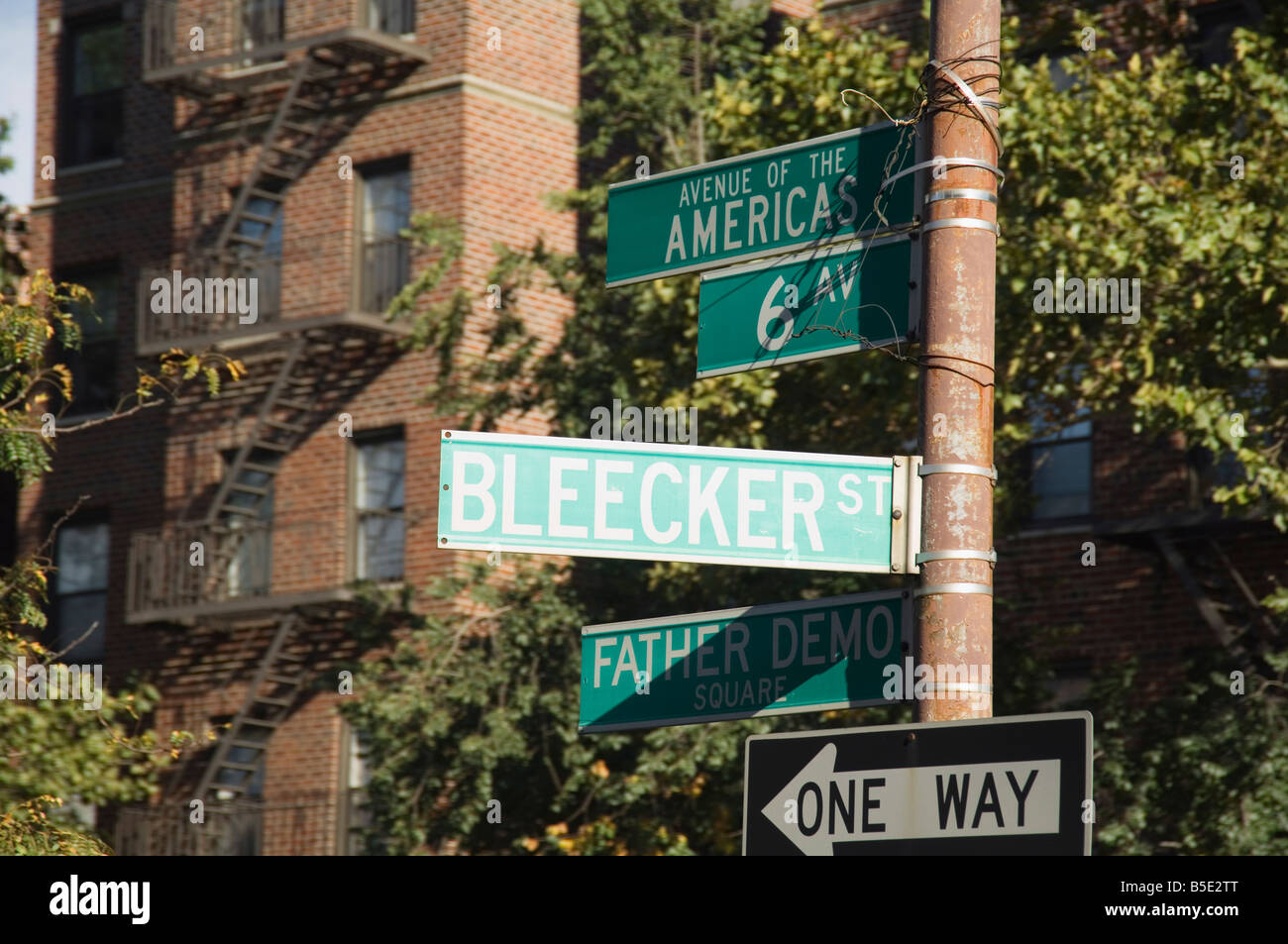 Bleecker Street, Soho, Manhattan, New York, New York State, USA, Nordamerika Stockfoto