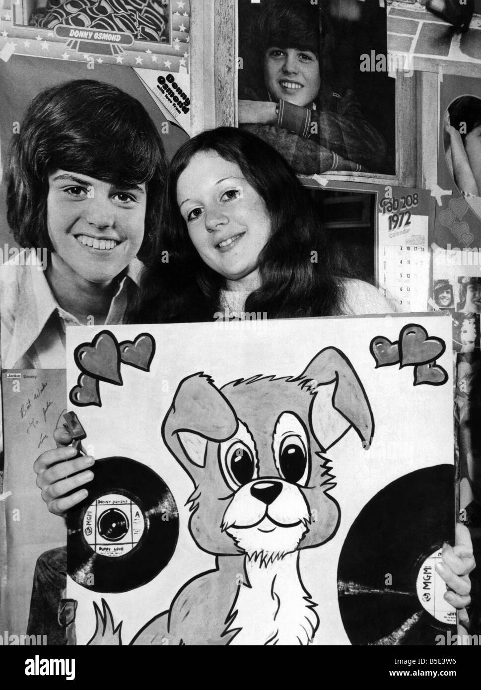Pop-Gruppe The Osmonds. &#13; &#10; Januar 1973 Stockfoto