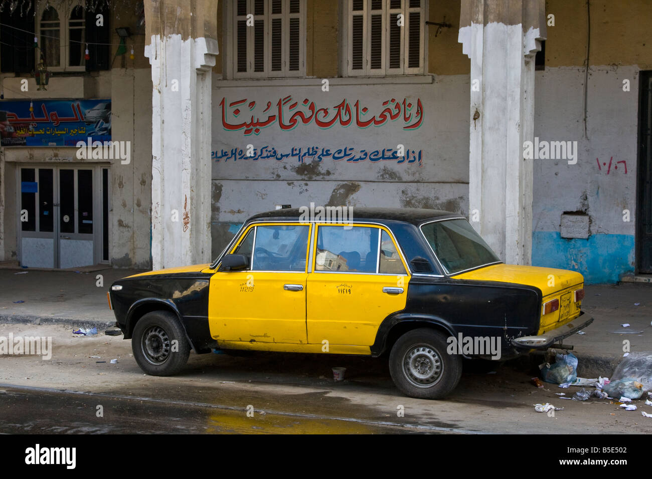 Taxi in Alexandria Ägypten Stockfoto