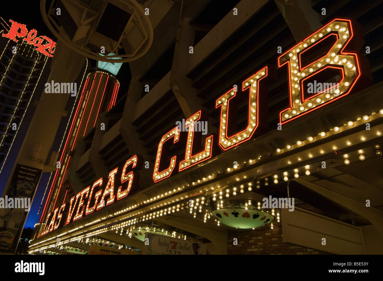 Fremont Street, der ältere Teil des Las Vegas, Nevada, USA, Nordamerika Stockfoto