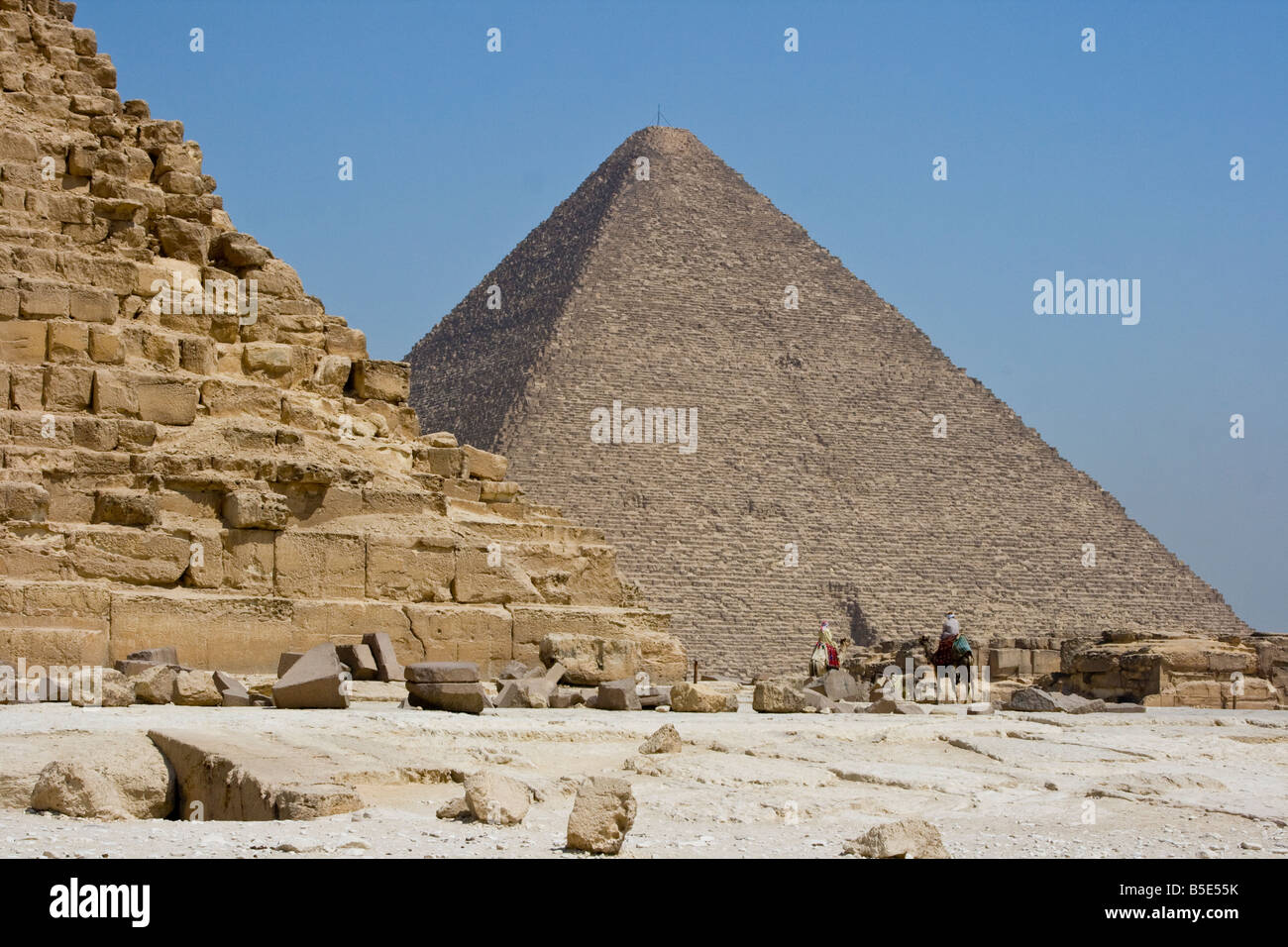 Große Pyramide von Cheops in Giza Stockfoto