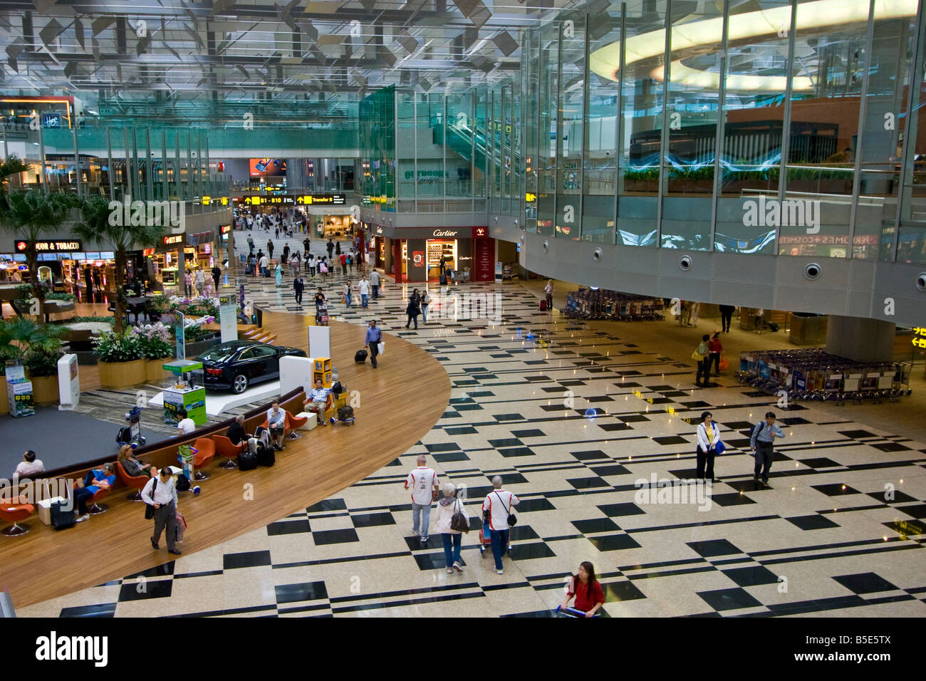 Terminal 3 im internationalen Flughafen Changi in Singapur Stockfoto