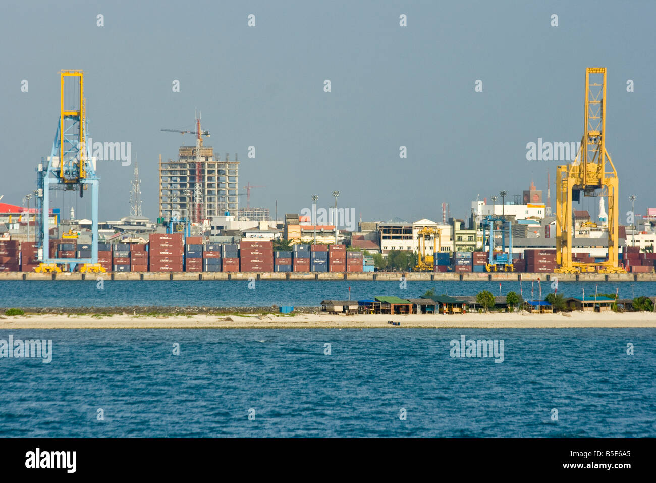 Verschiffungshafen in Makassar auf Sulawesi in Indonesien Stockfoto