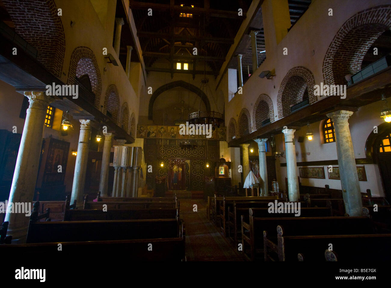 Koptische Kirche St. Barbara in Alt-Kairo in Ägypten Stockfoto