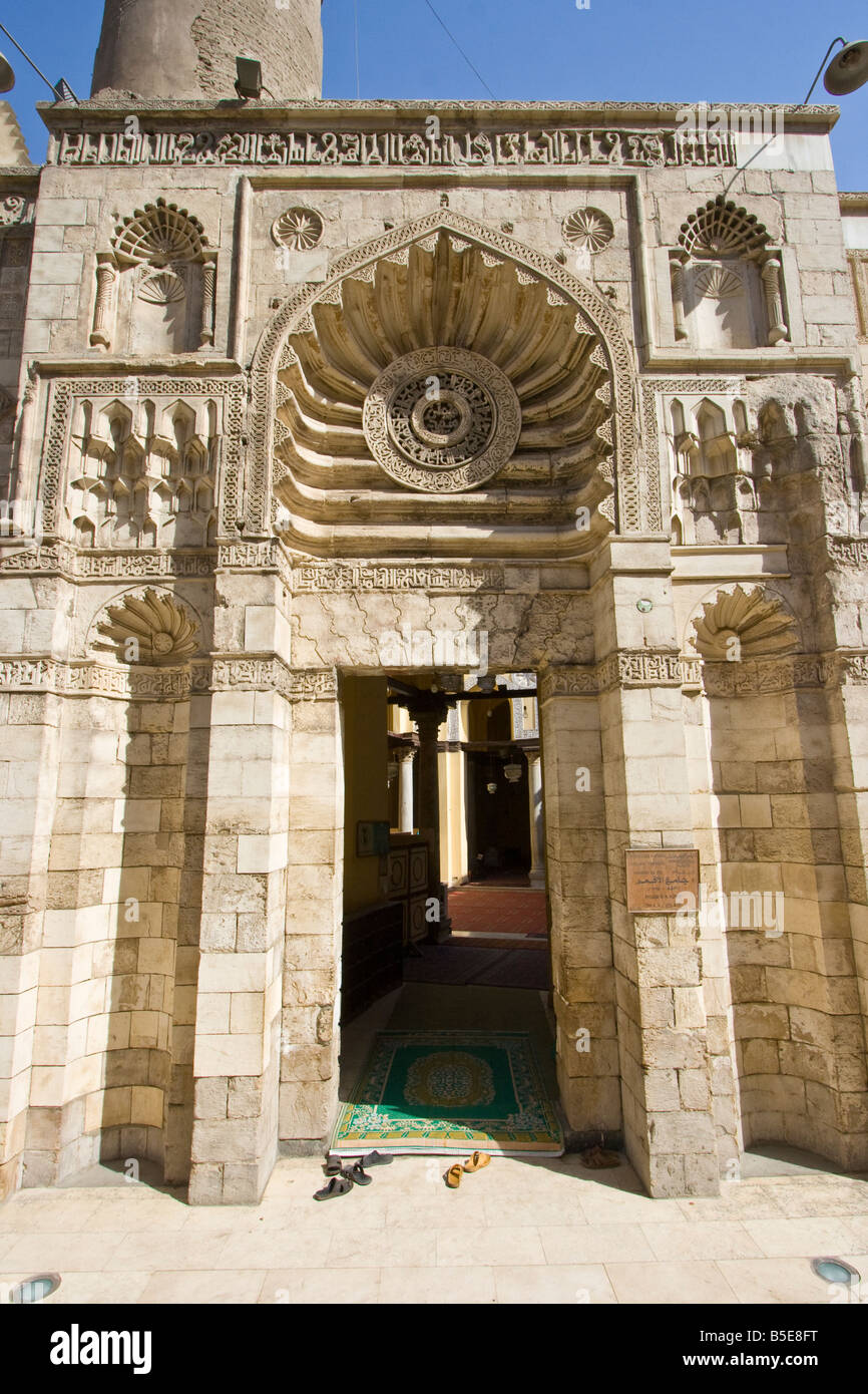 Moschee von Al-Aqmar im islamischen Kairo Ägypten Stockfoto