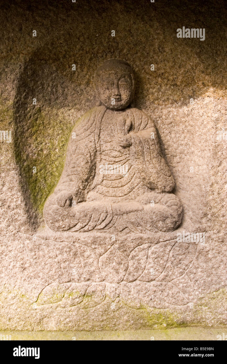 Eine Darstellung des Buddha in der Honen-in Tempel in Kyoto, Japan. Stockfoto