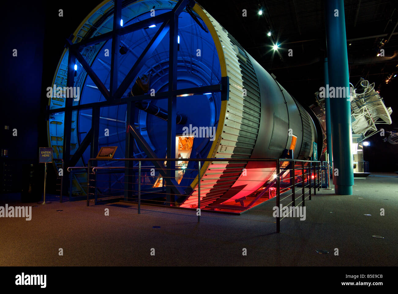 Mock-up der massiven Sky Lab Raumstation im Space Center Houston museum Stockfoto