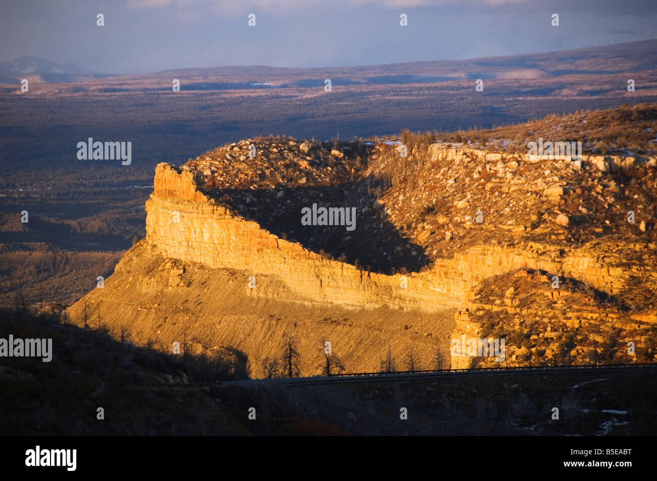 Montezuma Valley Outlook enthält der Park die meisten Elaborte Pueblo Behausungen fand heute, Mesa Verde Nationalpark, Colorado Stockfoto