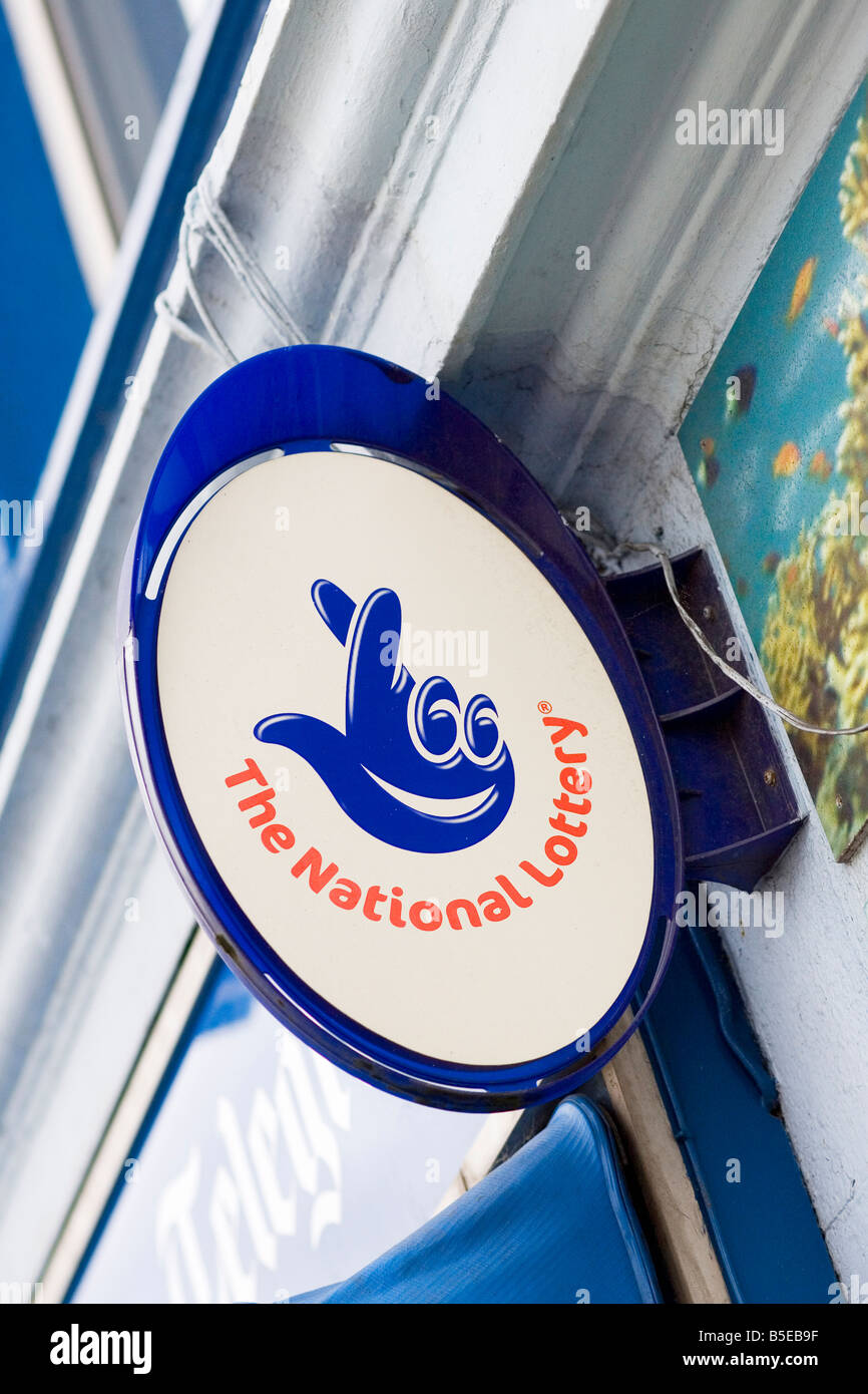 Die National Lottery Zeichen England UK Stockfoto