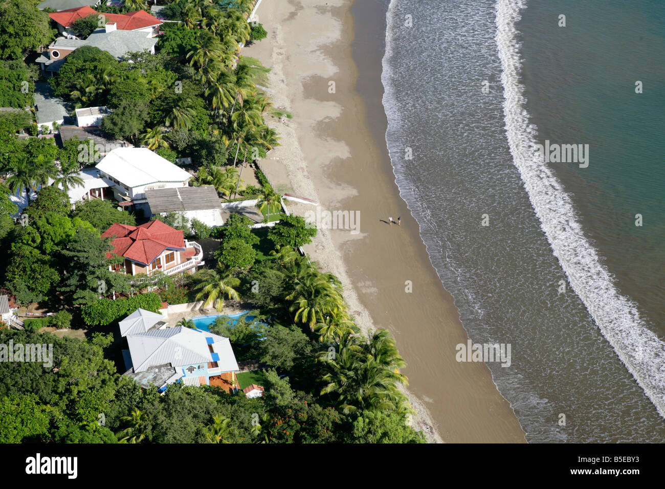 Arial Blick über den Strand in San Juan del Sur Nicaragua in Mittelamerika Pazifik Pazifikküste Stockfoto