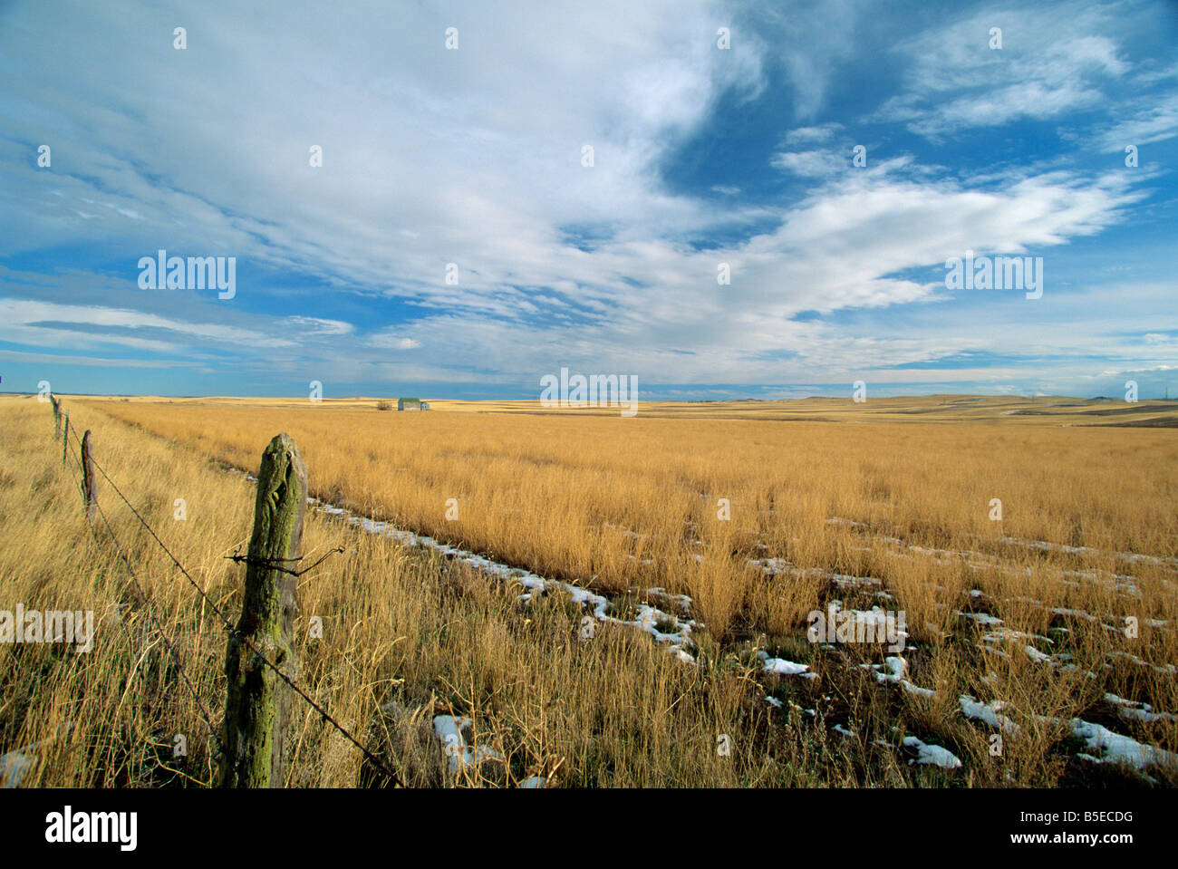Landschaft der großen weiten der Prärie, im Südwesten von North Dakota