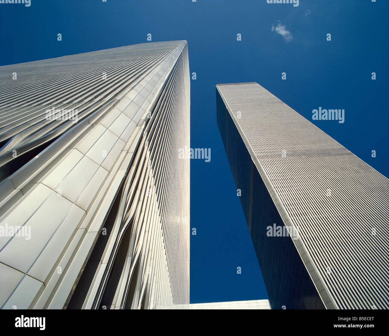 World Trade Center vor dem 11. September 2001 Manhattan New York City New York Vereinigte Staaten von Amerika Nordamerika Stockfoto