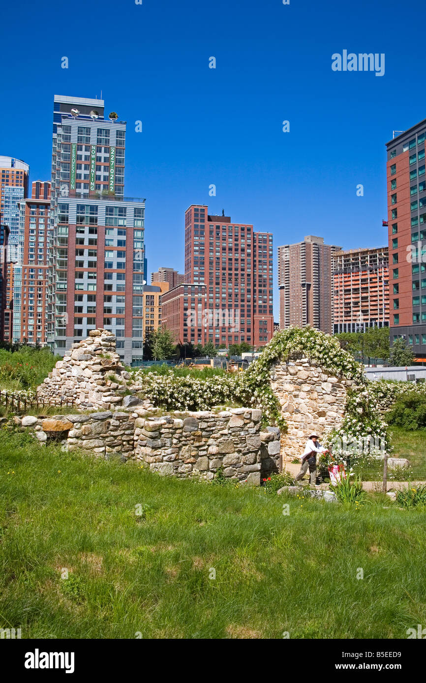 Irische Hunger Memorial, Batterie City, Lower Manhattan, New York City, New York, USA, Nordamerika Stockfoto