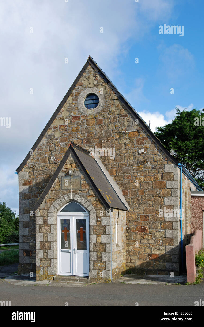 eine Weslyan Methodist Kapelle in der Nähe von Newquay in Cornwall, Großbritannien Stockfoto