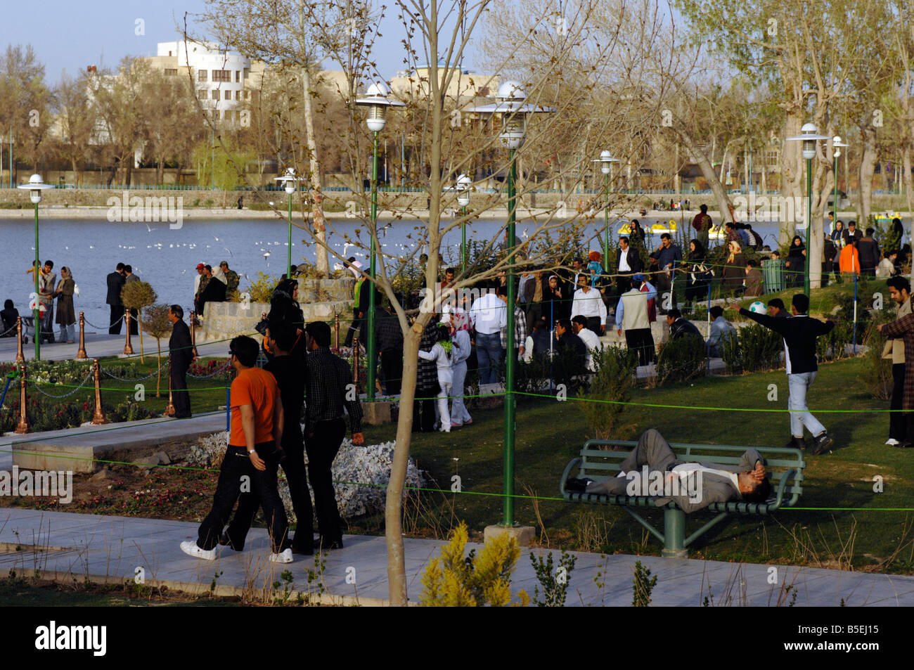 Keine Ruz Urlauber in Esfahan Vernal Equinox Stockfoto