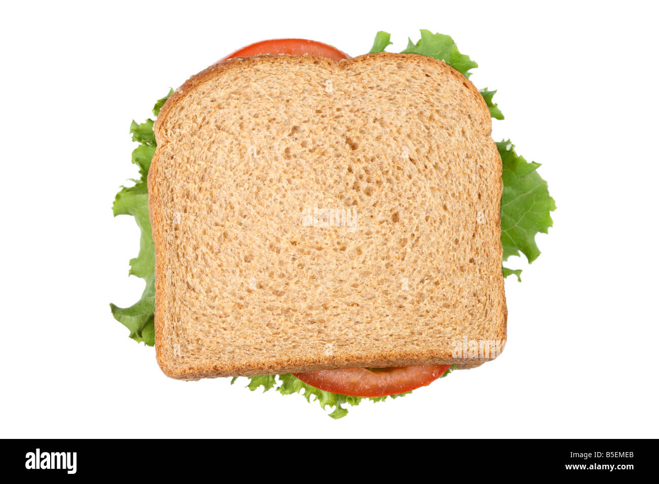 Sandwich-Ausschnitt auf weißem Hintergrund Stockfoto