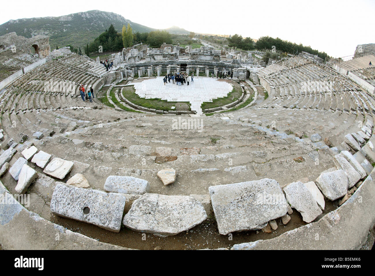 Amphitheater in Ephesus, Türkei Stockfoto