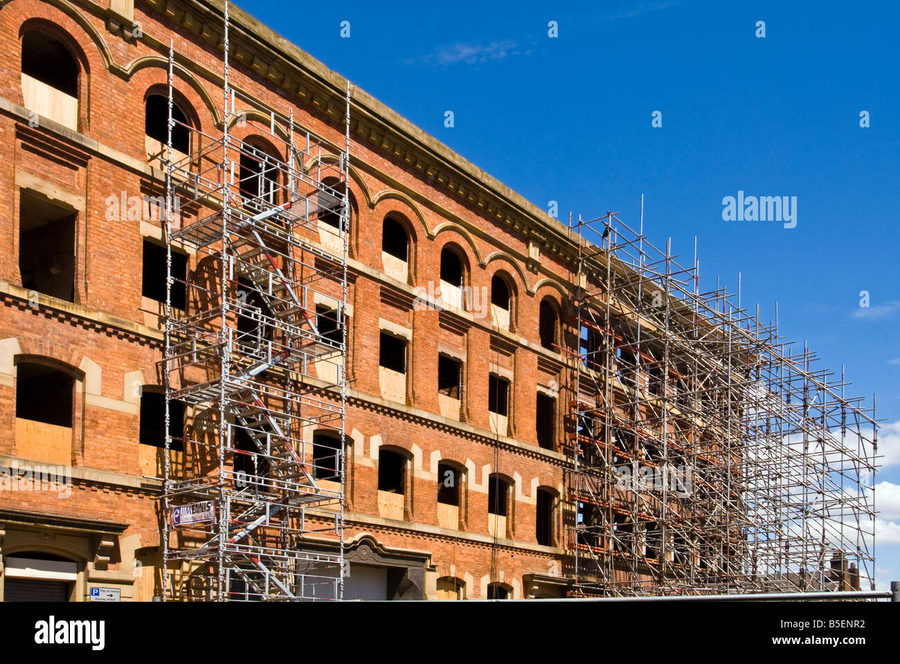 Regeneration der stillgelegten Lagerhalle in Manchester Stockfoto