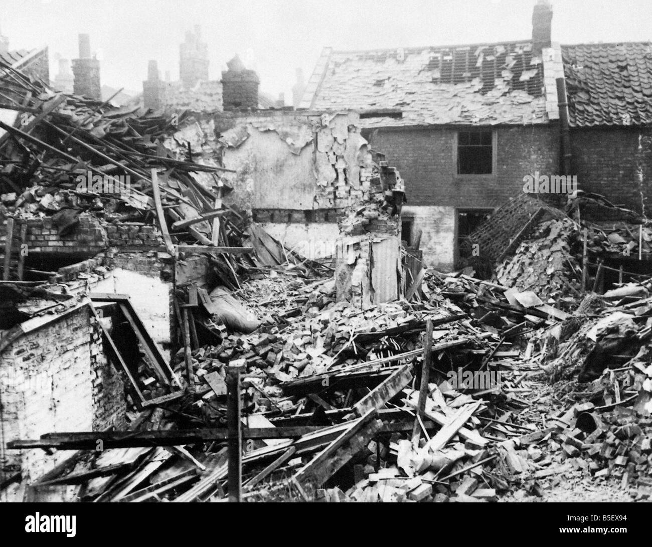 Luftangriff auf Bentinck St, Kings Lynn. &#13; &#10; 21. Januar 1915. &#13; &#10; OP722T. Stockfoto