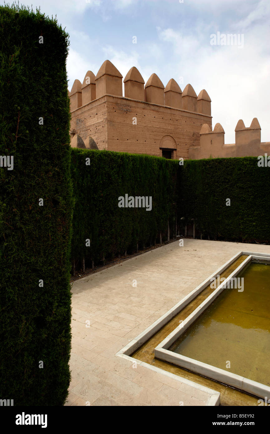 Die Alcazaba Burg Interieur und Wände, Almeria, Spanien Stockfoto