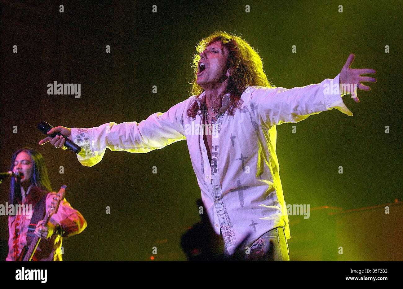 Rockband Whitesnake spielen an der Newcastle City Hall führen Sänger David Coverdale abgebildet 26 06 06 Stockfoto