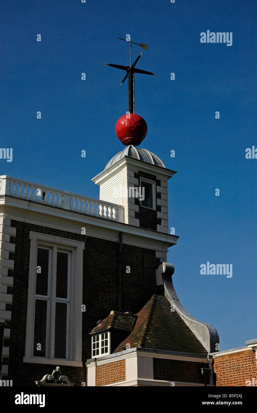 Das Royal Observatory Greenwich, Octagon Raum und Zeit-Ball Stockfoto
