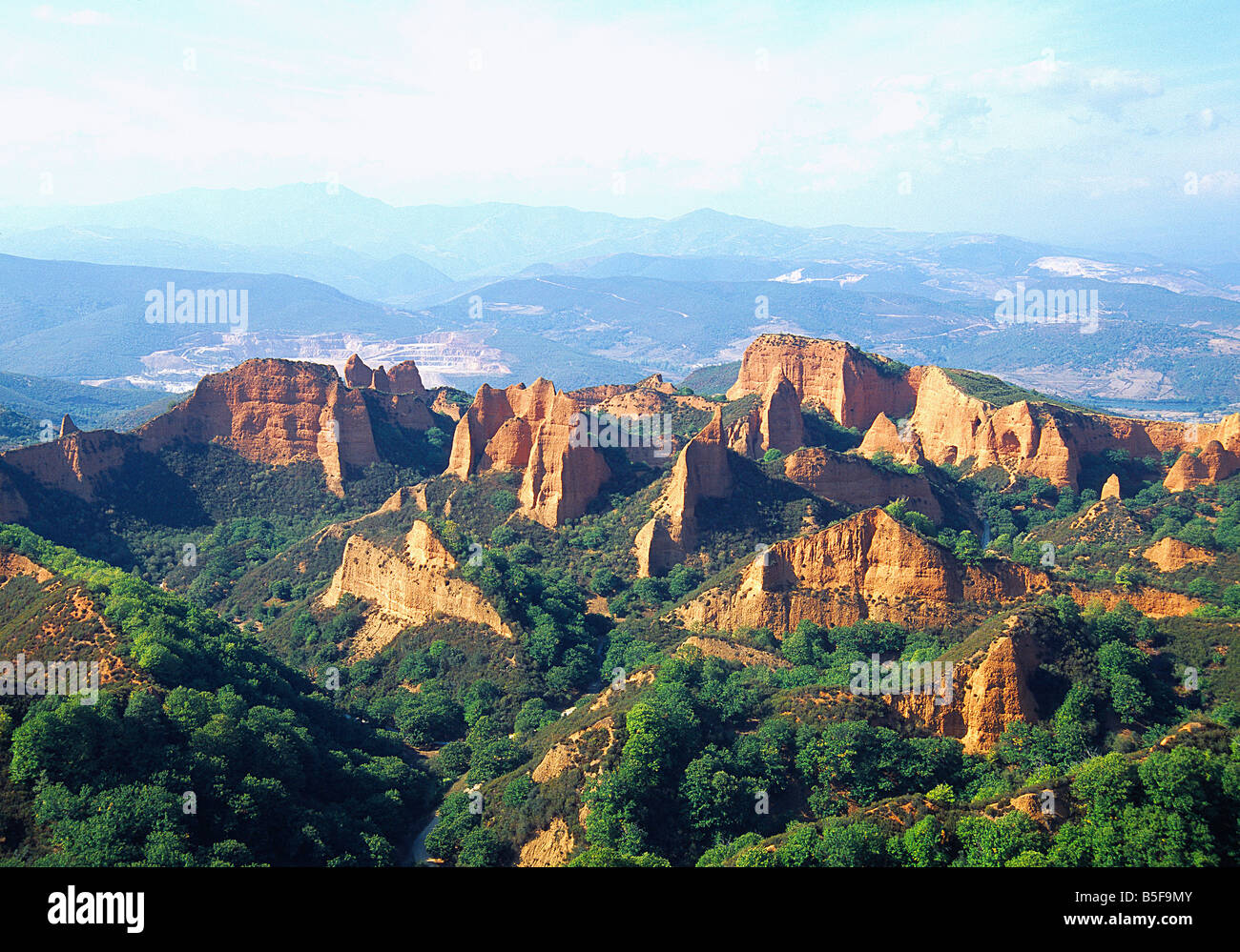 Las Medulas Naturschutzgebiet. Leon-Provinz. Kastilien-León. Spanien Stockfoto