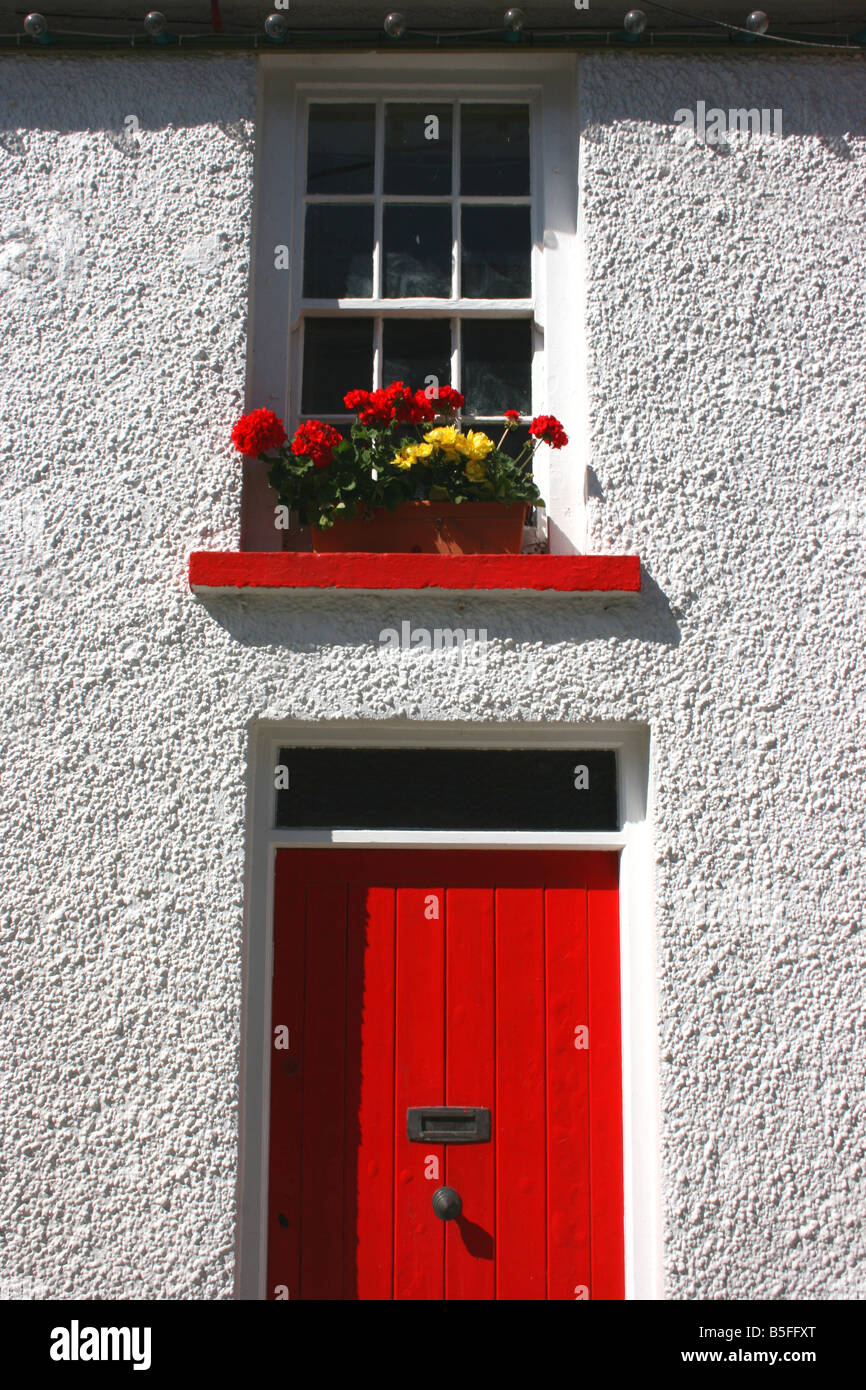 Hübsches Ferienhaus in Milford Ortschaft, County Donegal, Irland Stockfoto