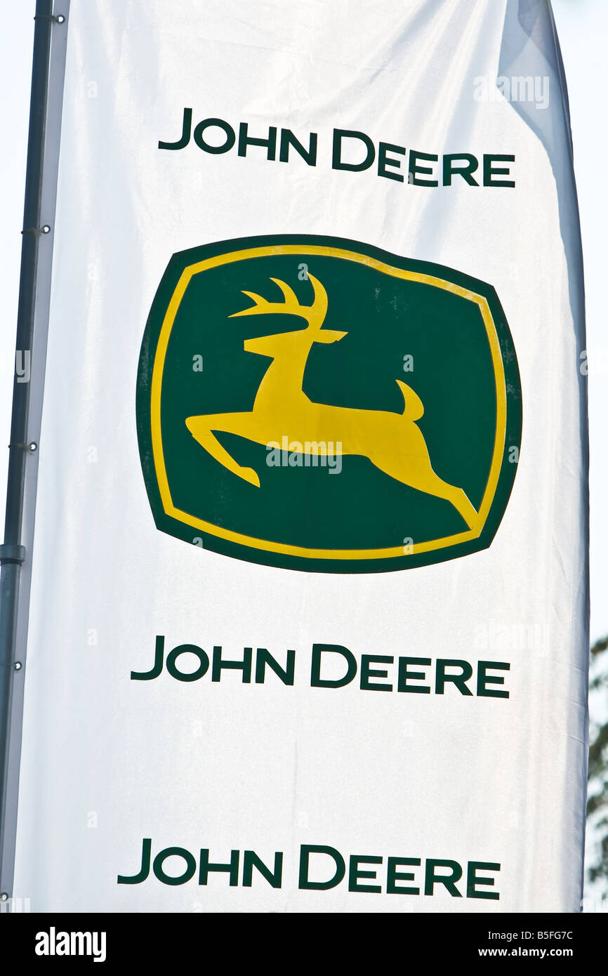 John Deere Symbol Flagge Stockfoto